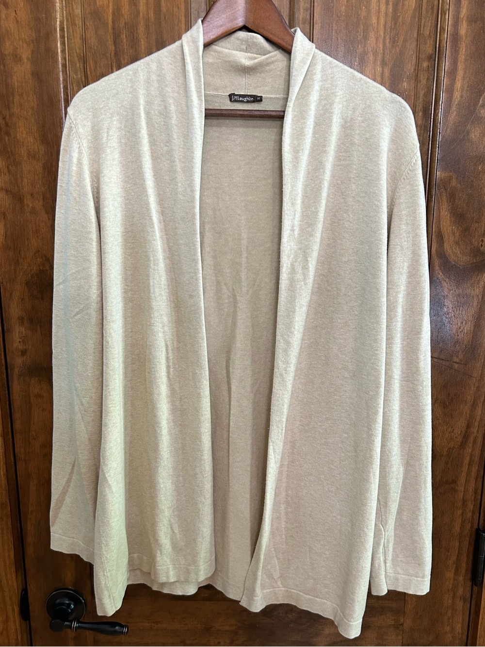 J. McLaughlin Women’s Open Front Sweater Medium Beige  (H-12)